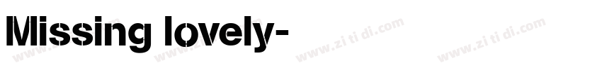 Missing lovely字体转换